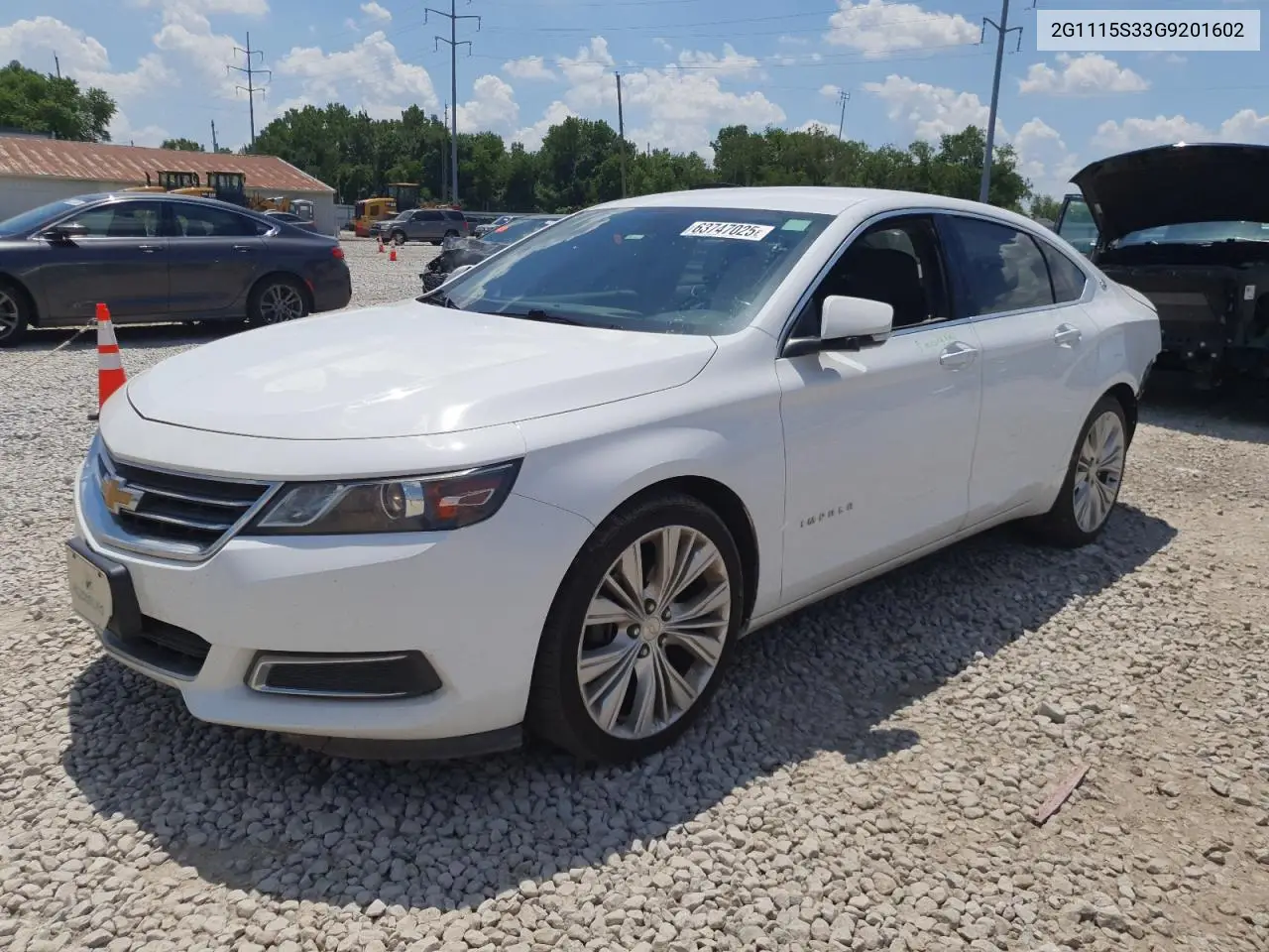 2016 Chevrolet Impala Lt VIN: 2G1115S33G9201602 Lot: 63747025