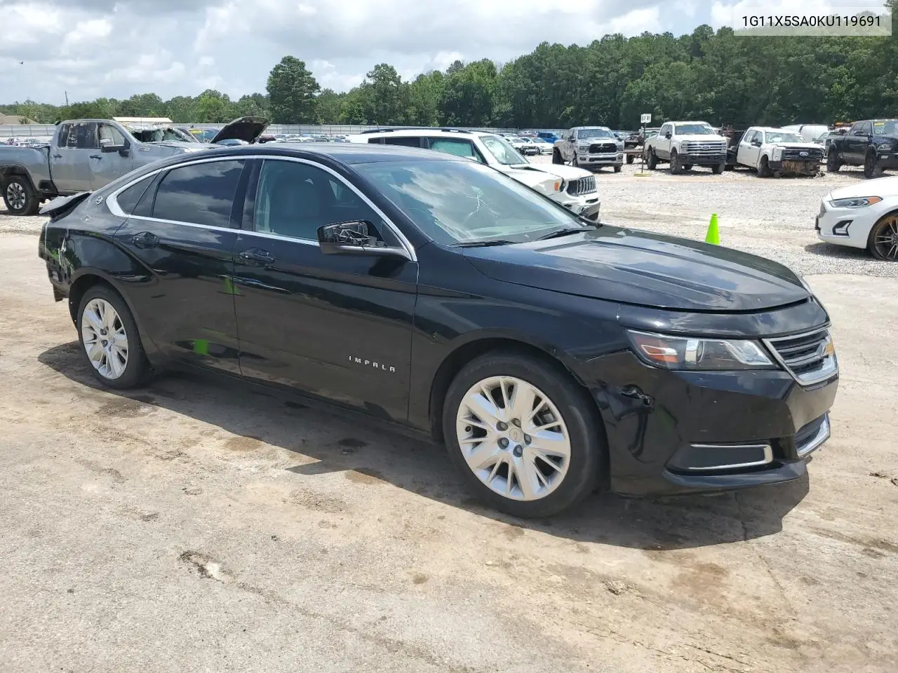 2019 Chevrolet Impala Ls VIN: 1G11X5SA0KU119691 Lot: 62927335