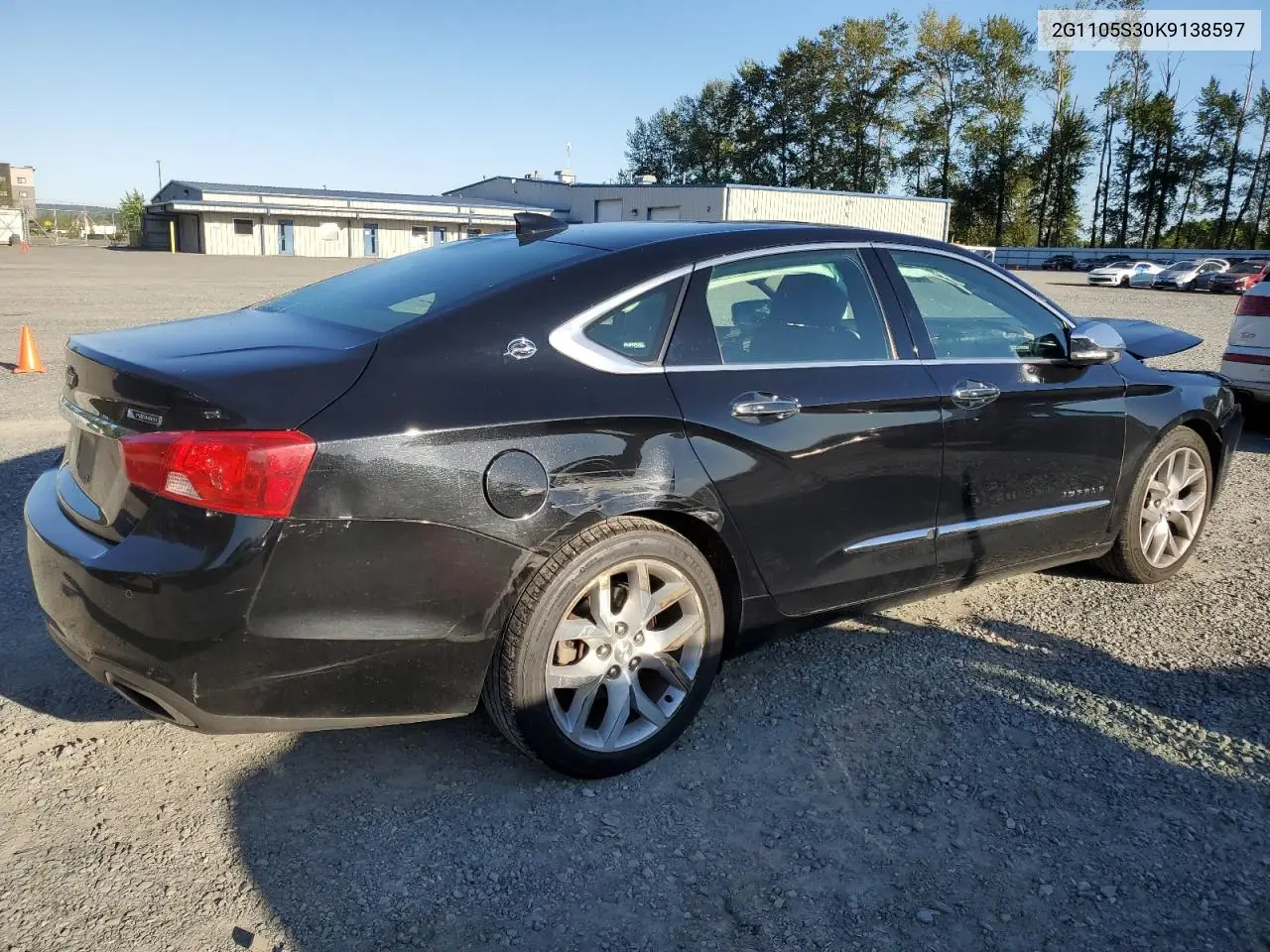 2019 Chevrolet Impala Premier VIN: 2G1105S30K9138597 Lot: 63249175