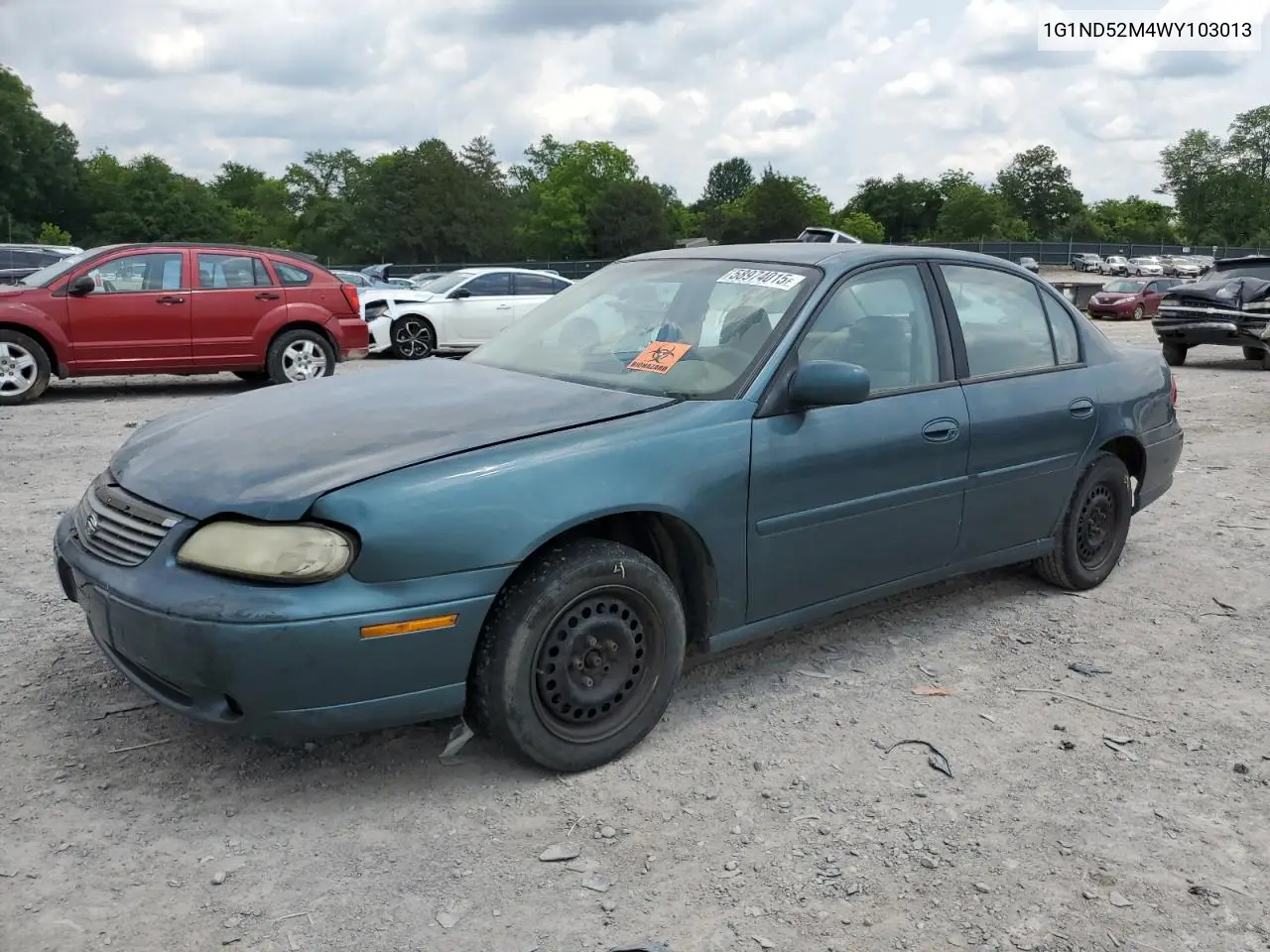 1998 Chevrolet Malibu VIN: 1G1ND52M4WY103013 Lot: 58974015
