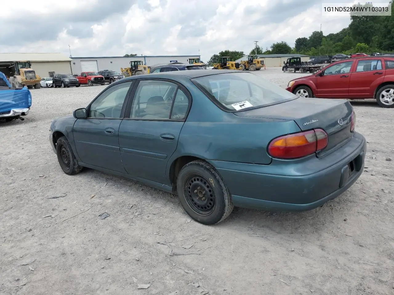 1998 Chevrolet Malibu VIN: 1G1ND52M4WY103013 Lot: 58974015