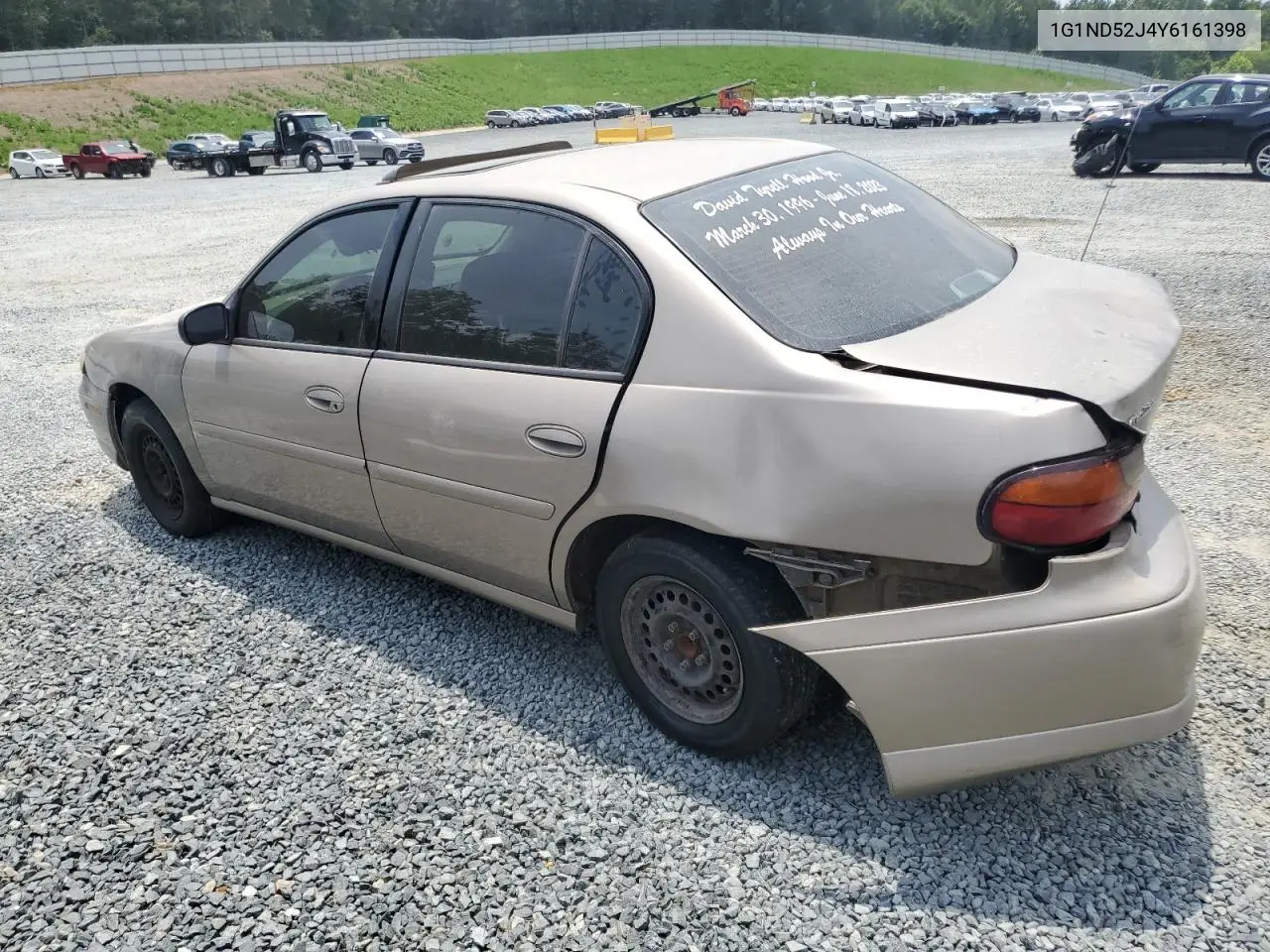 2000 Chevrolet Malibu VIN: 1G1ND52J4Y6161398 Lot: 62368275