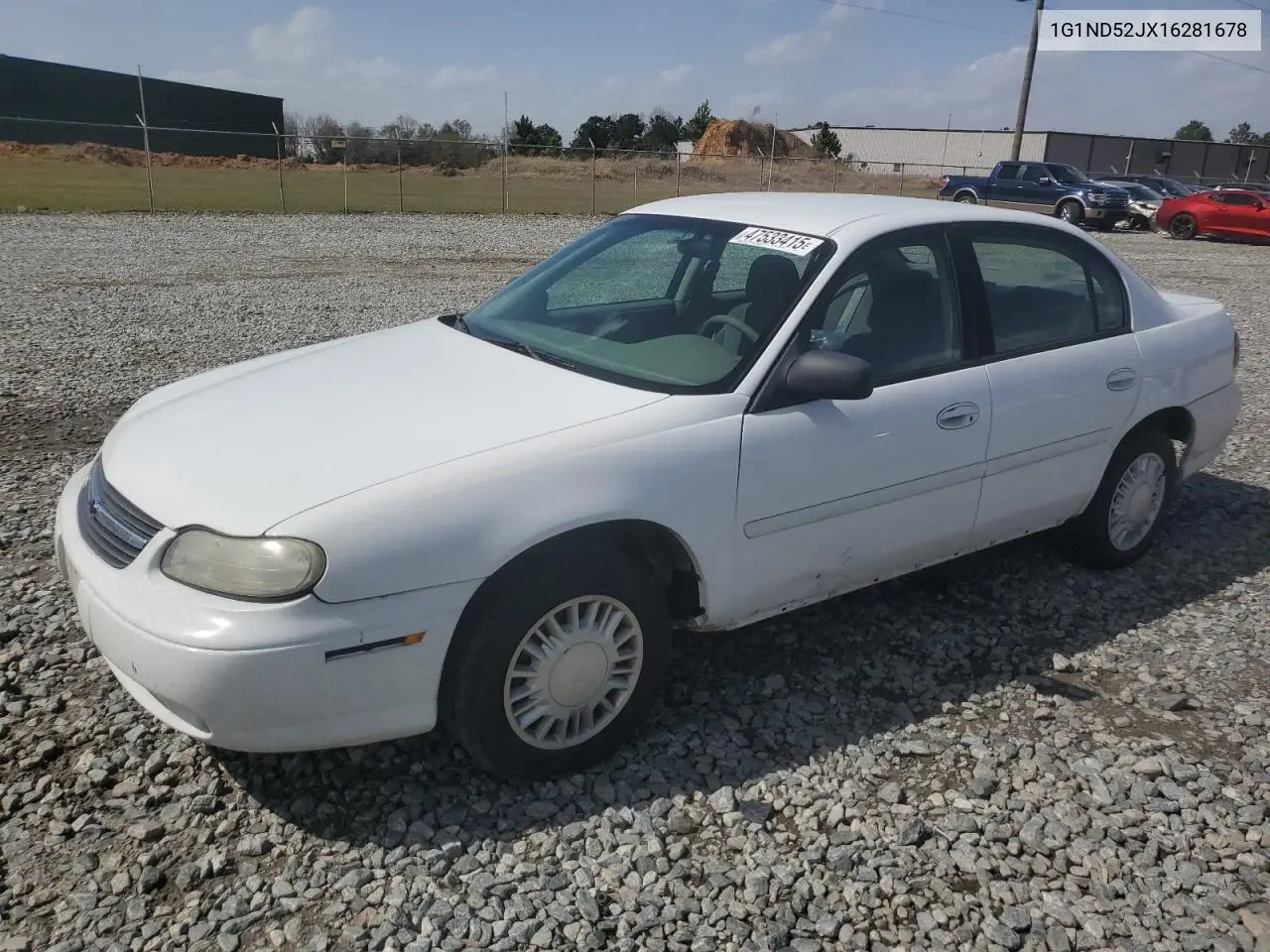 2001 Chevrolet Malibu VIN: 1G1ND52JX16281678 Lot: 47533415