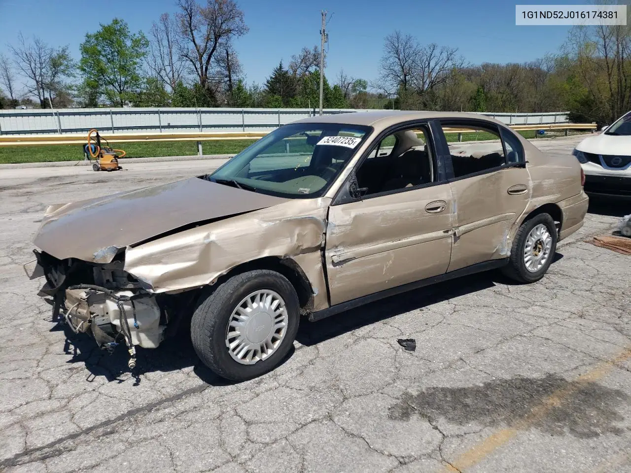 2001 Chevrolet Malibu VIN: 1G1ND52J016174381 Lot: 52407235