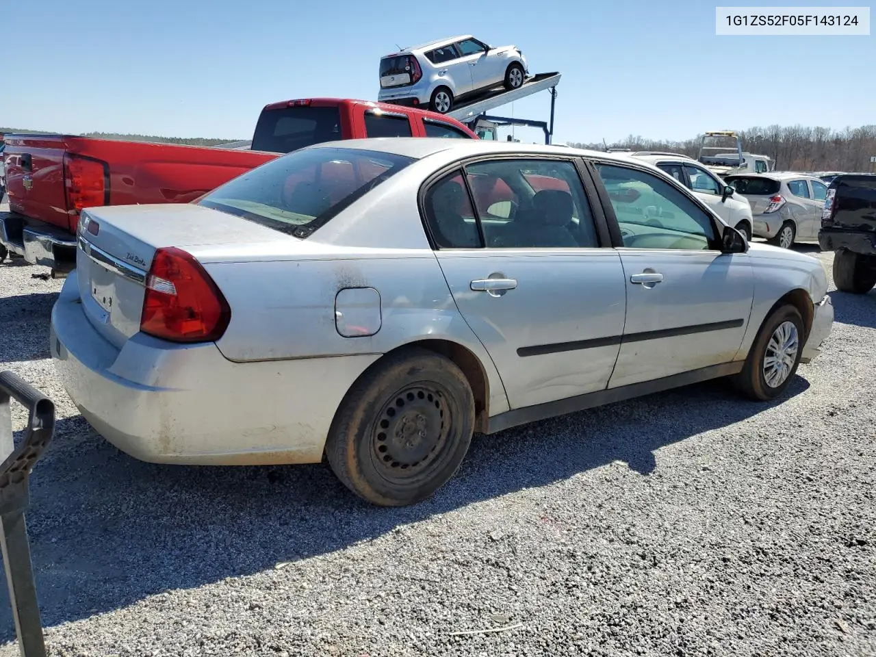 2005 Chevrolet Malibu VIN: 1G1ZS52F05F143124 Lot: 48768525