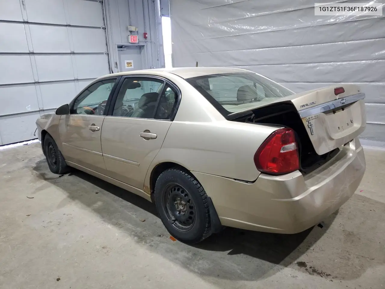 2006 Chevrolet Malibu Lt VIN: 1G1ZT51F36F187926 Lot: 52305175