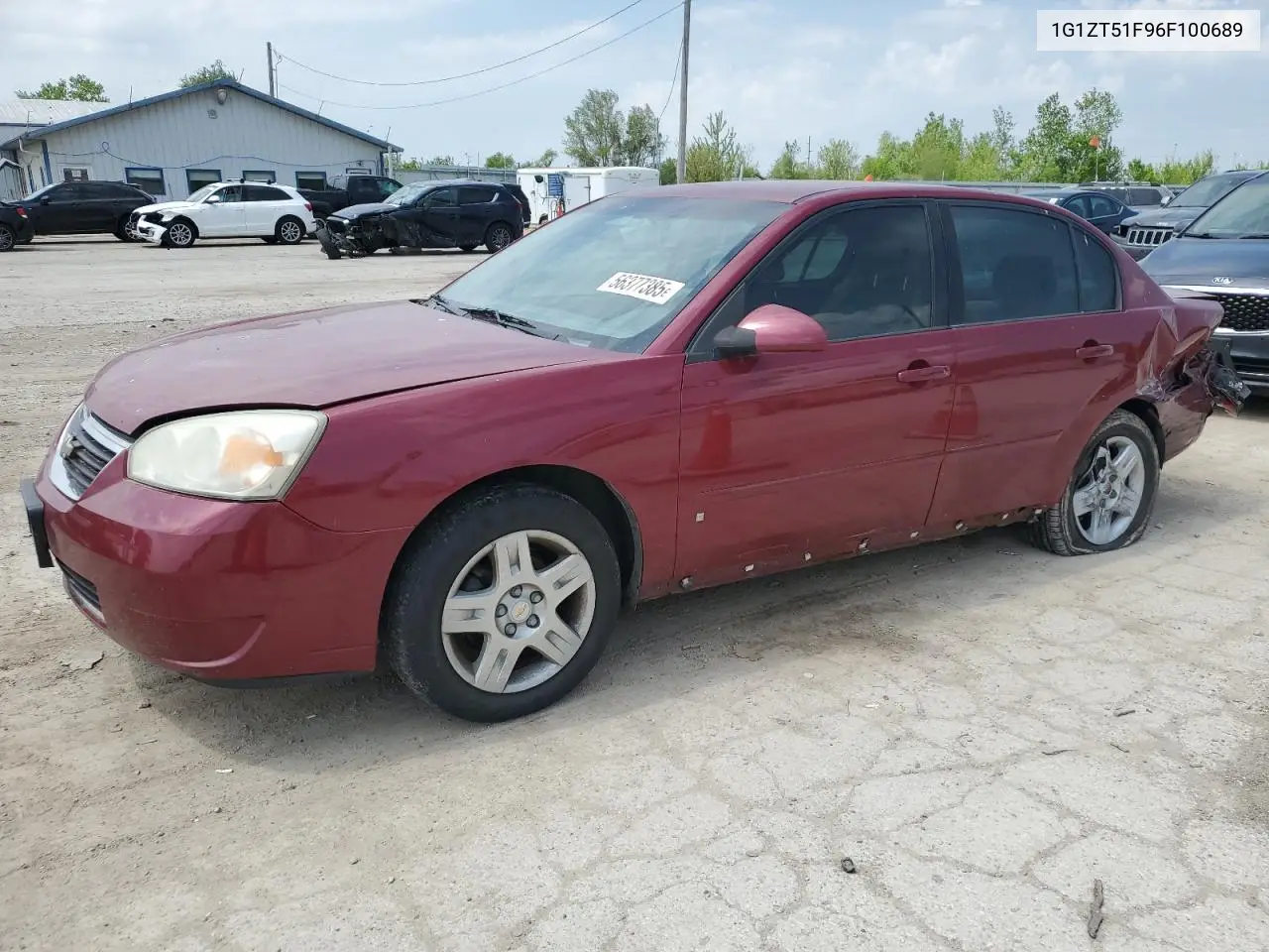 2006 Chevrolet Malibu Lt VIN: 1G1ZT51F96F100689 Lot: 56377385