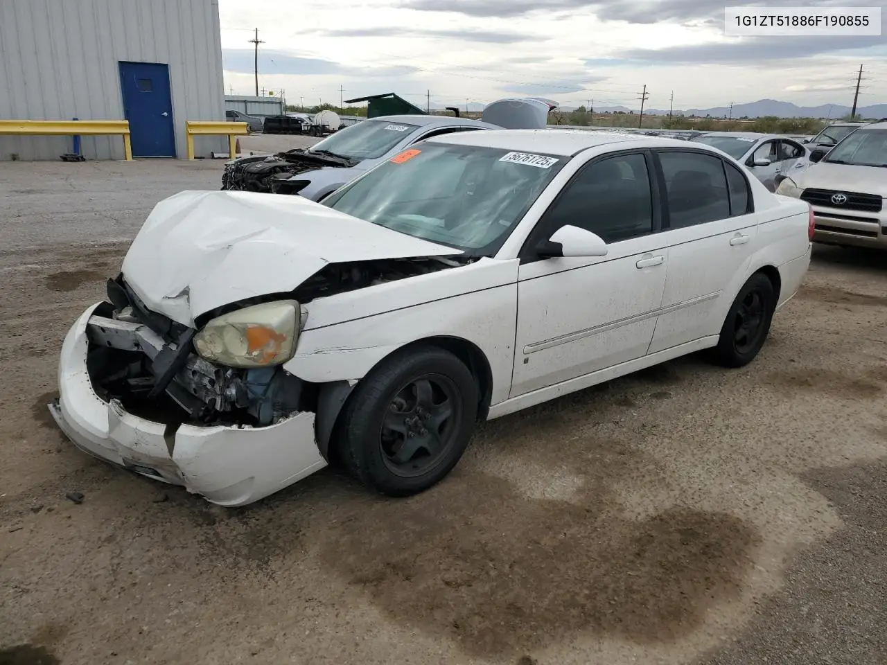 2006 Chevrolet Malibu Lt VIN: 1G1ZT51886F190855 Lot: 56761725