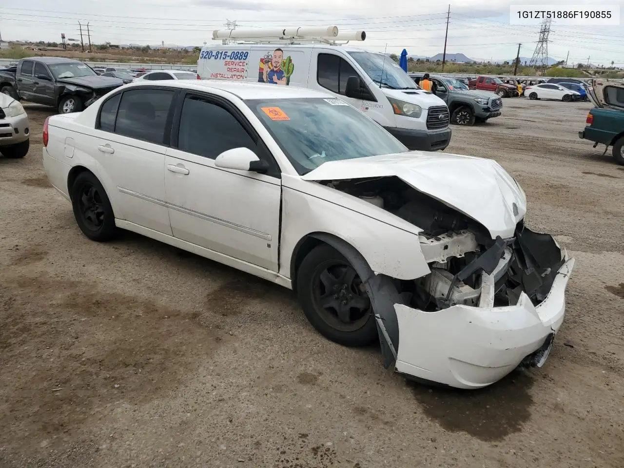2006 Chevrolet Malibu Lt VIN: 1G1ZT51886F190855 Lot: 56761725