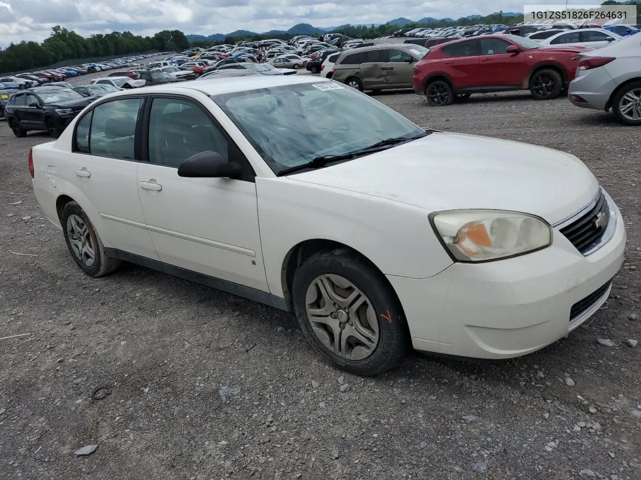 2006 Chevrolet Malibu Ls VIN: 1G1ZS51826F264631 Lot: 56873235