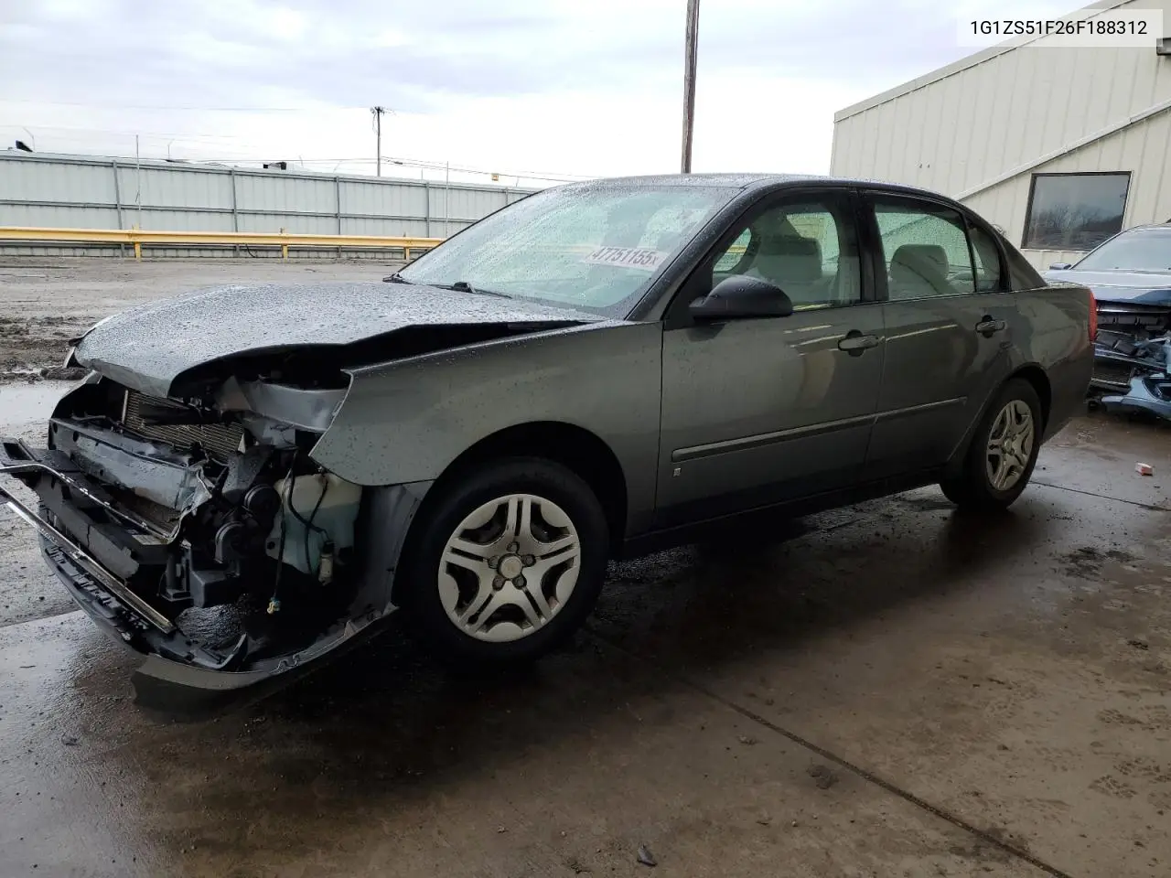 2006 Chevrolet Malibu Ls VIN: 1G1ZS51F26F188312 Lot: 57028525