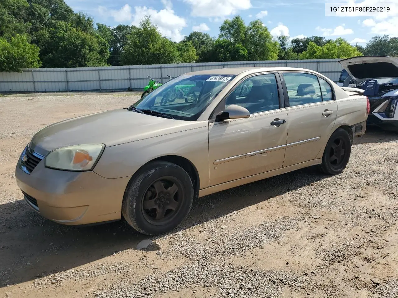 2006 Chevrolet Malibu Lt VIN: 1G1ZT51F86F296219 Lot: 61975515