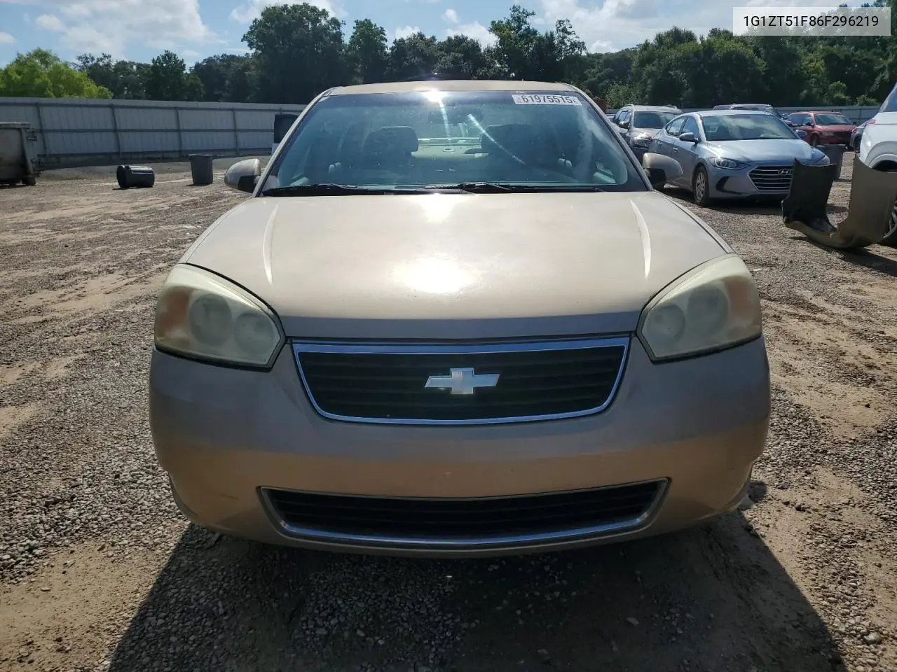 2006 Chevrolet Malibu Lt VIN: 1G1ZT51F86F296219 Lot: 61975515