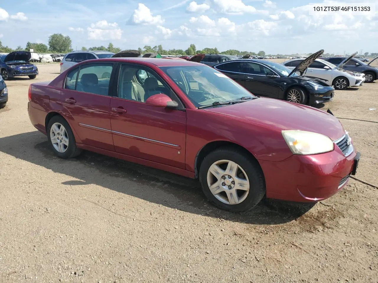 2006 Chevrolet Malibu Lt VIN: 1G1ZT53F46F151353 Lot: 62526725