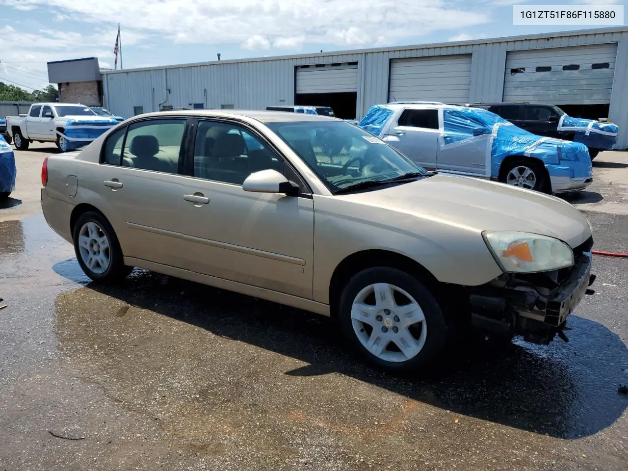 2006 Chevrolet Malibu Lt VIN: 1G1ZT51F86F115880 Lot: 62822155