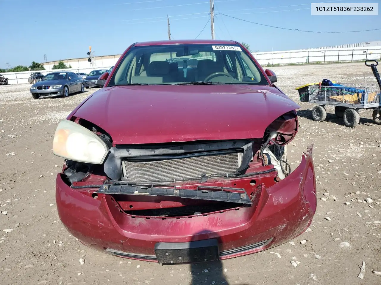 2006 Chevrolet Malibu Lt VIN: 1G1ZT51836F238262 Lot: 62921385