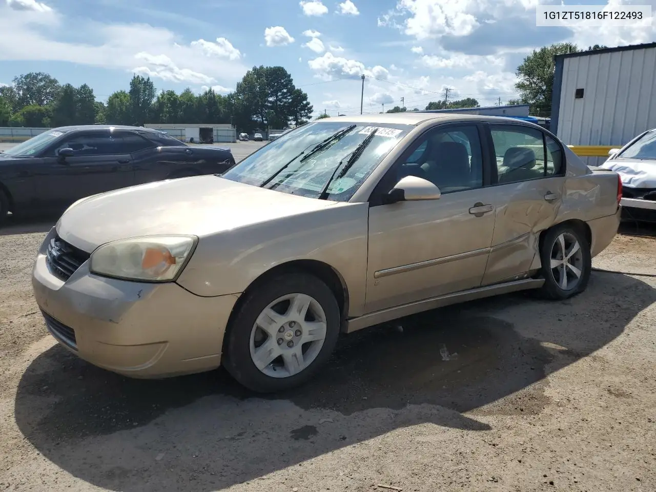 2006 Chevrolet Malibu Lt VIN: 1G1ZT51816F122493 Lot: 63004545