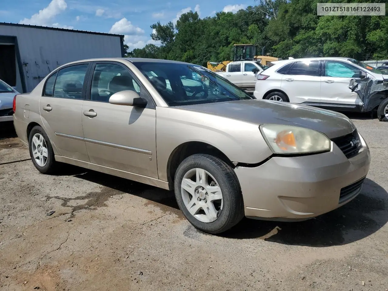 2006 Chevrolet Malibu Lt VIN: 1G1ZT51816F122493 Lot: 63004545