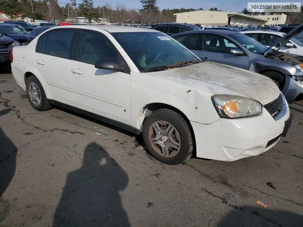 2007 Chevrolet Malibu Ls VIN: 1G1ZS58F87F105375 Lot: 46603475
