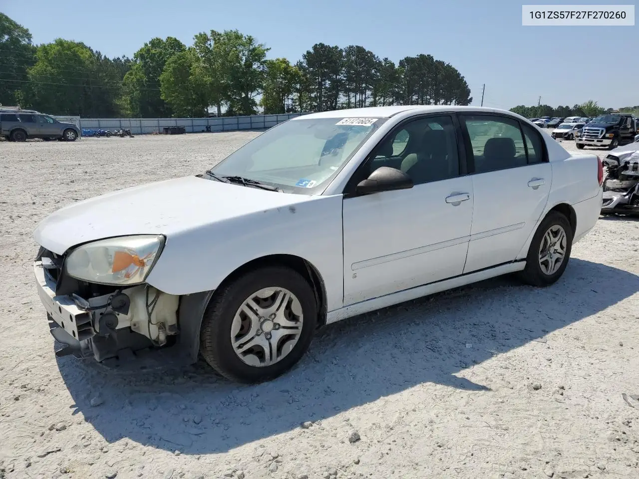 2007 Chevrolet Malibu Ls VIN: 1G1ZS57F27F270260 Lot: 51121605