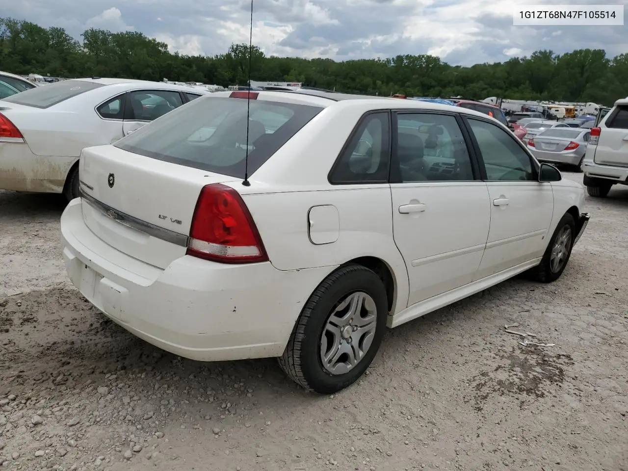 2007 Chevrolet Malibu Maxx Lt VIN: 1G1ZT68N47F105514 Lot: 56157445