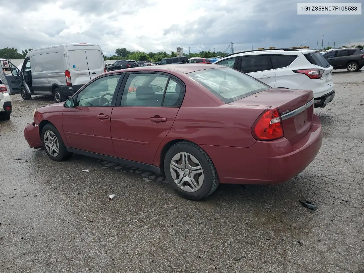 2007 Chevrolet Malibu Ls VIN: 1G1ZS58N07F105538 Lot: 62810625