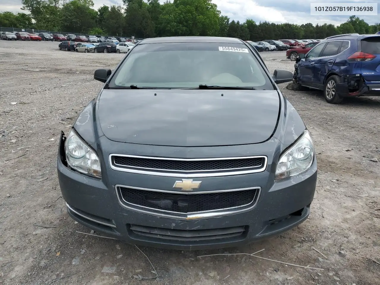 2009 Chevrolet Malibu Ls VIN: 1G1ZG57B19F136938 Lot: 55849425