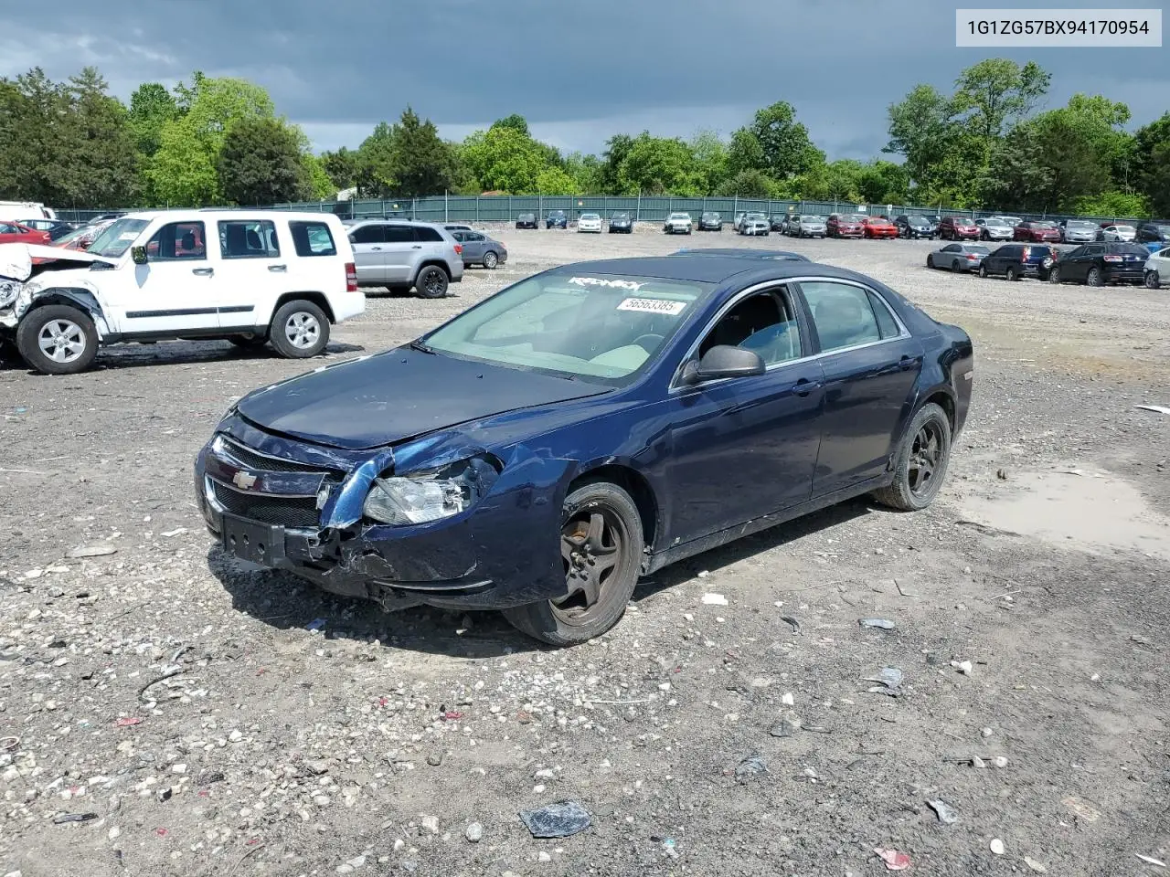 2009 Chevrolet Malibu Ls VIN: 1G1ZG57BX94170954 Lot: 56563385