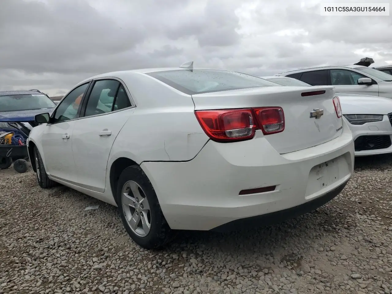 2016 Chevrolet Malibu Limited Lt VIN: 1G11C5SA3GU154664 Lot: 56763045