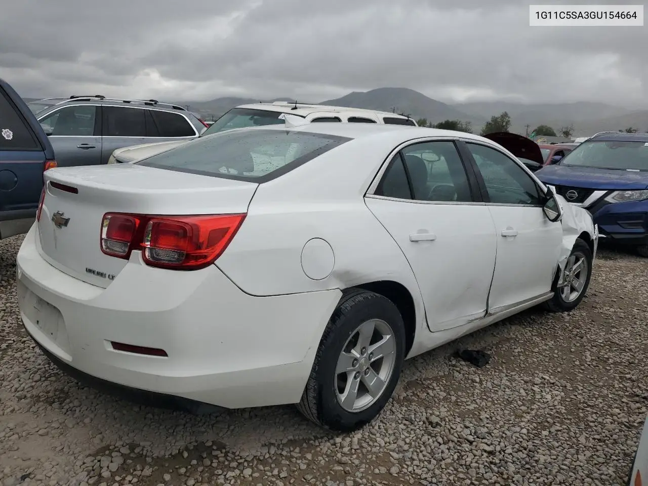 2016 Chevrolet Malibu Limited Lt VIN: 1G11C5SA3GU154664 Lot: 56763045