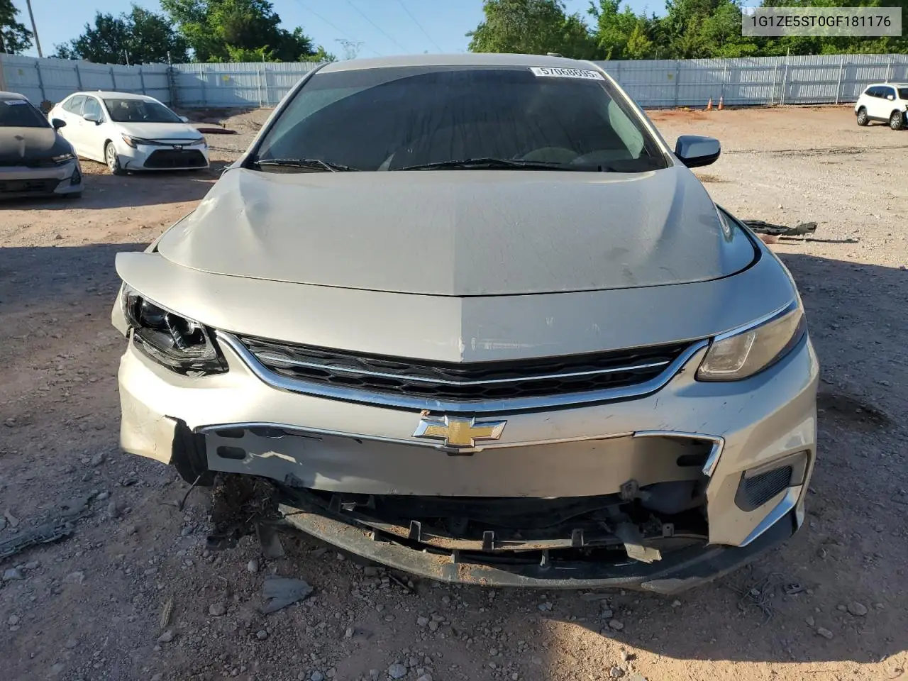 2016 Chevrolet Malibu Lt VIN: 1G1ZE5ST0GF181176 Lot: 57068695