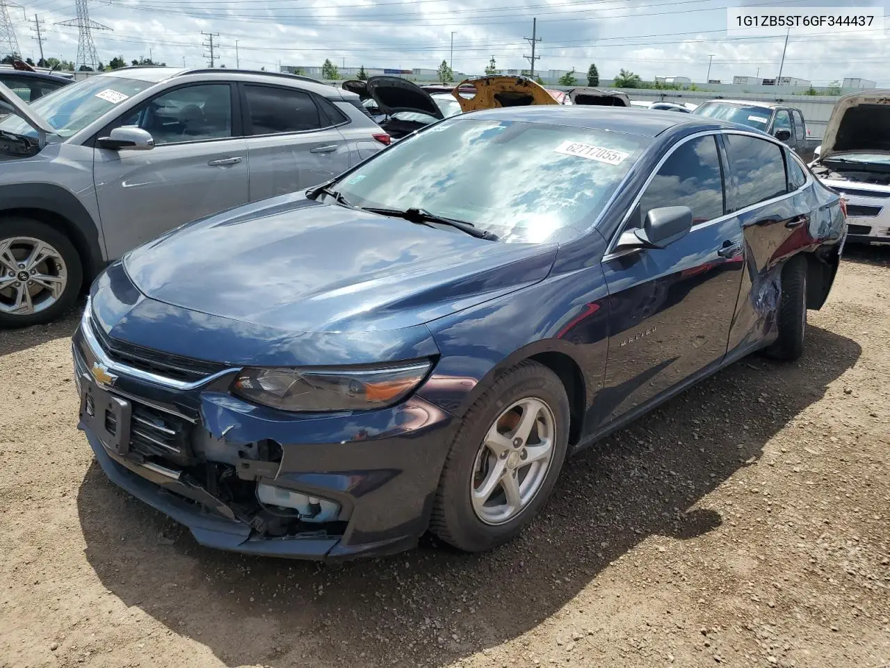 2016 Chevrolet Malibu Ls VIN: 1G1ZB5ST6GF344437 Lot: 62717055