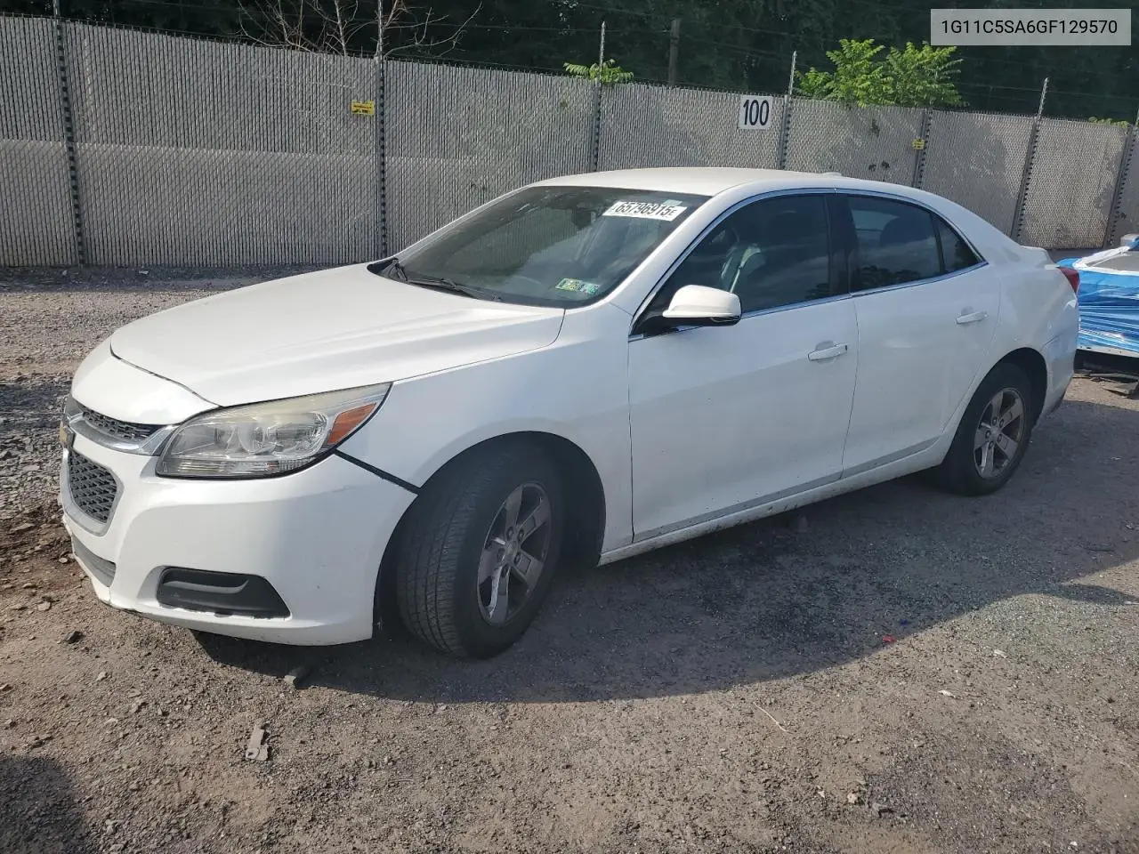 2016 Chevrolet Malibu Limited Lt VIN: 1G11C5SA6GF129570 Lot: 65796915