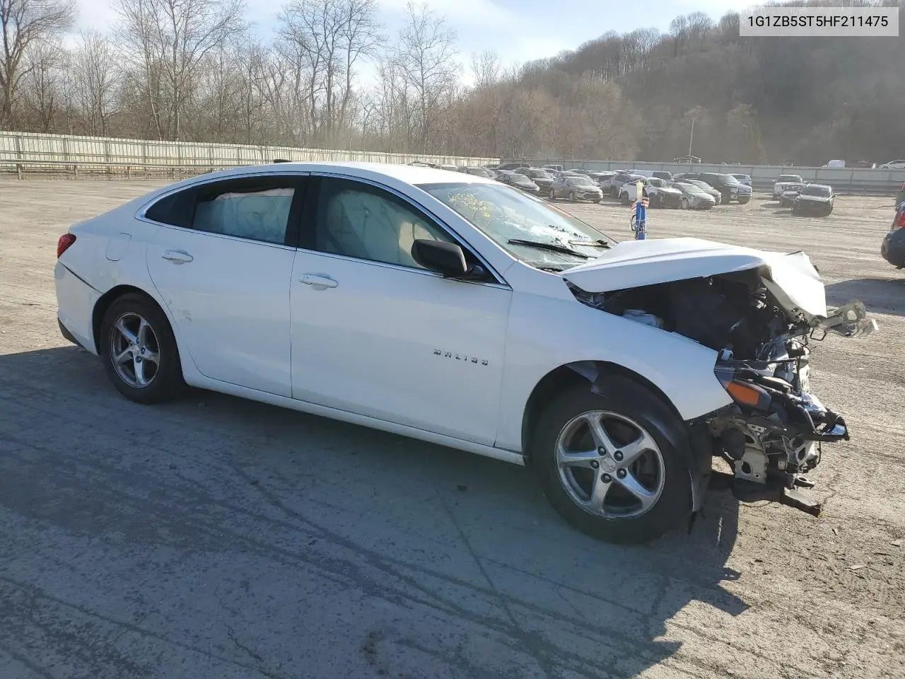 2017 Chevrolet Malibu Ls VIN: 1G1ZB5ST5HF211475 Lot: 50361055