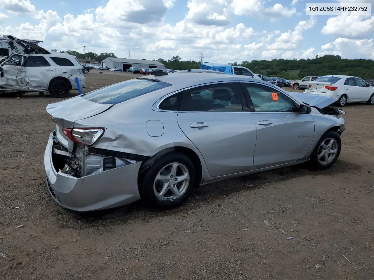 2017 Chevrolet Malibu Ls VIN: 1G1ZC5ST4HF232752 Lot: 62883795