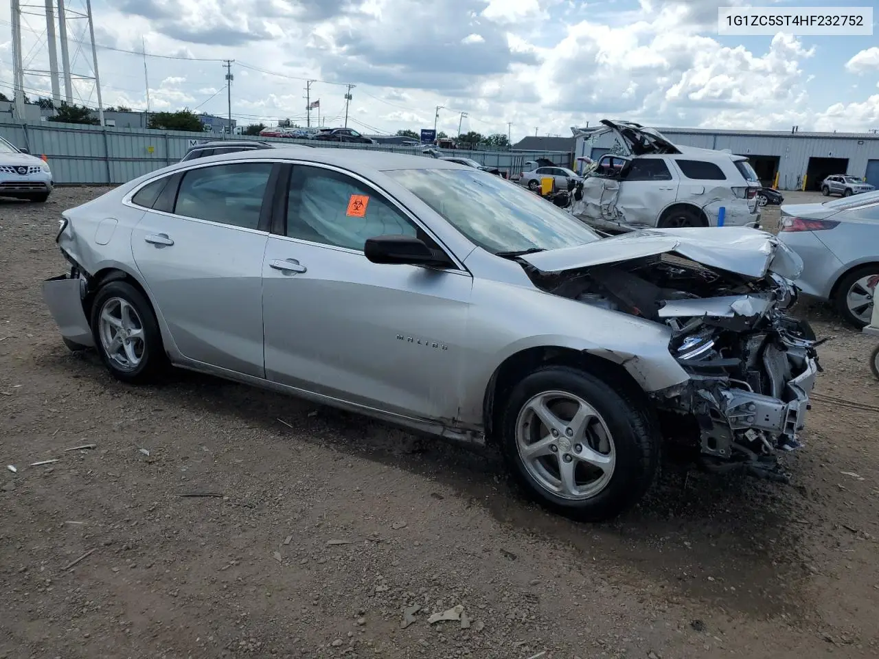 2017 Chevrolet Malibu Ls VIN: 1G1ZC5ST4HF232752 Lot: 62883795