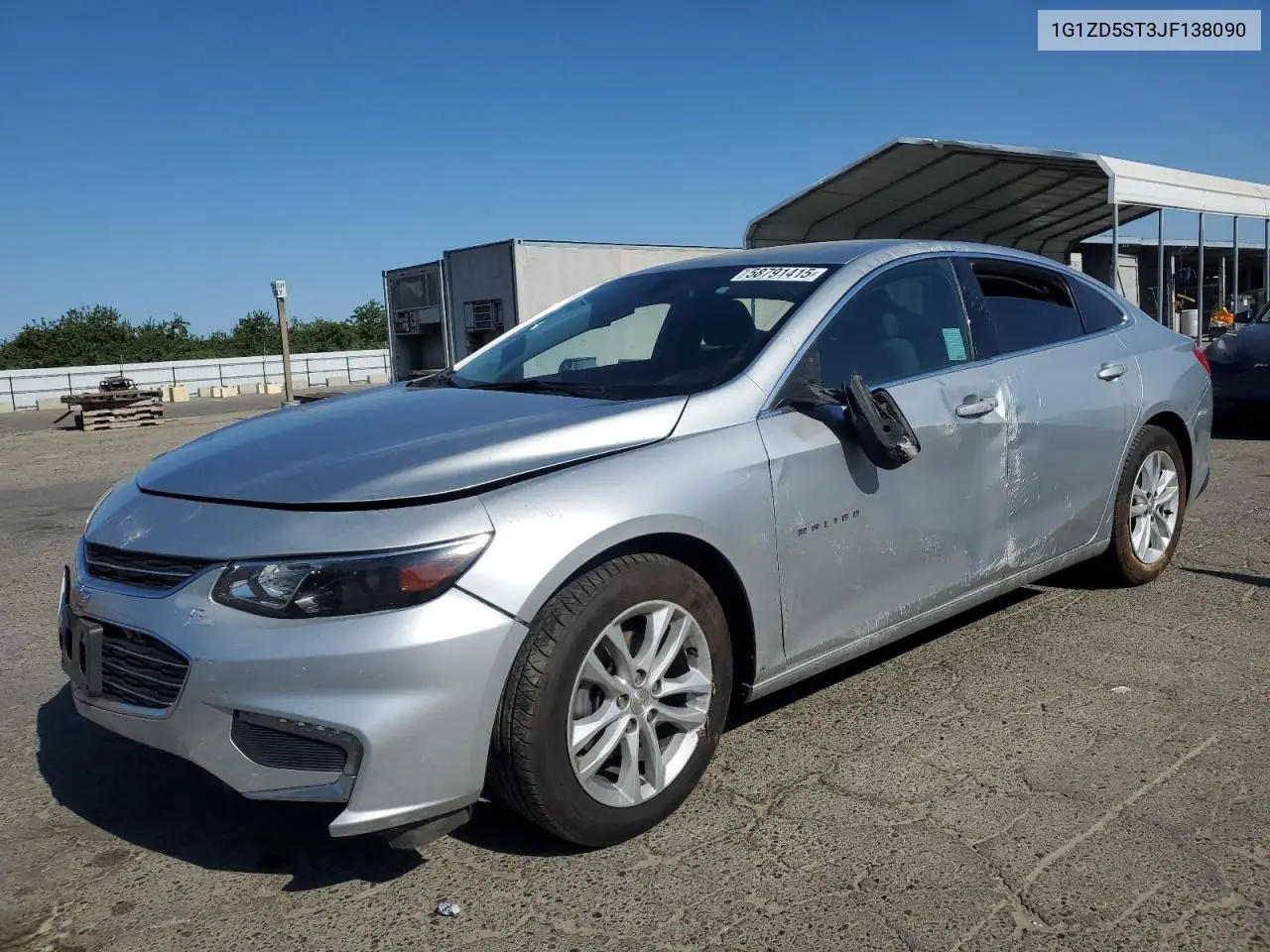 2018 Chevrolet Malibu Lt VIN: 1G1ZD5ST3JF138090 Lot: 58791415