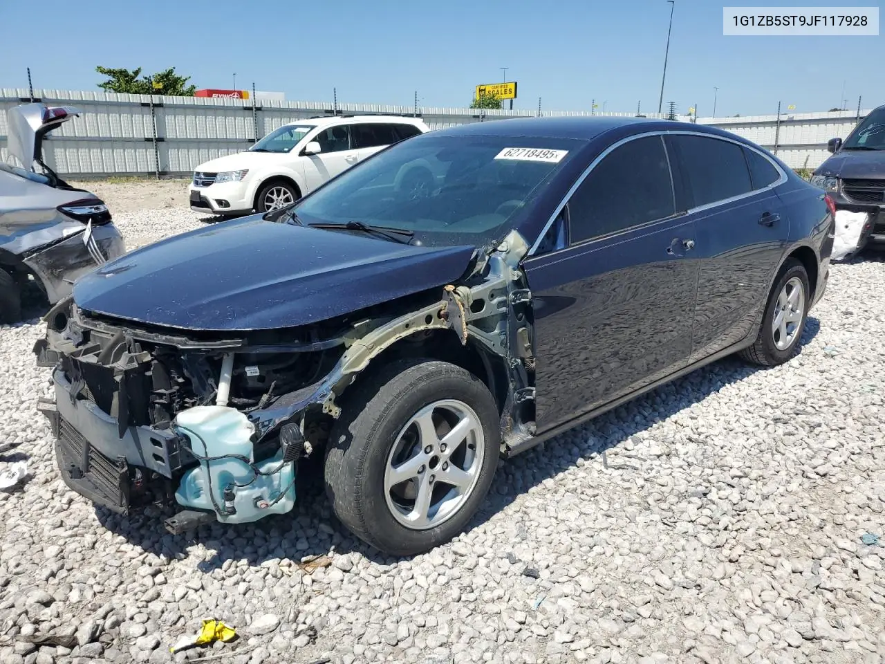 2018 Chevrolet Malibu Ls VIN: 1G1ZB5ST9JF117928 Lot: 62718495
