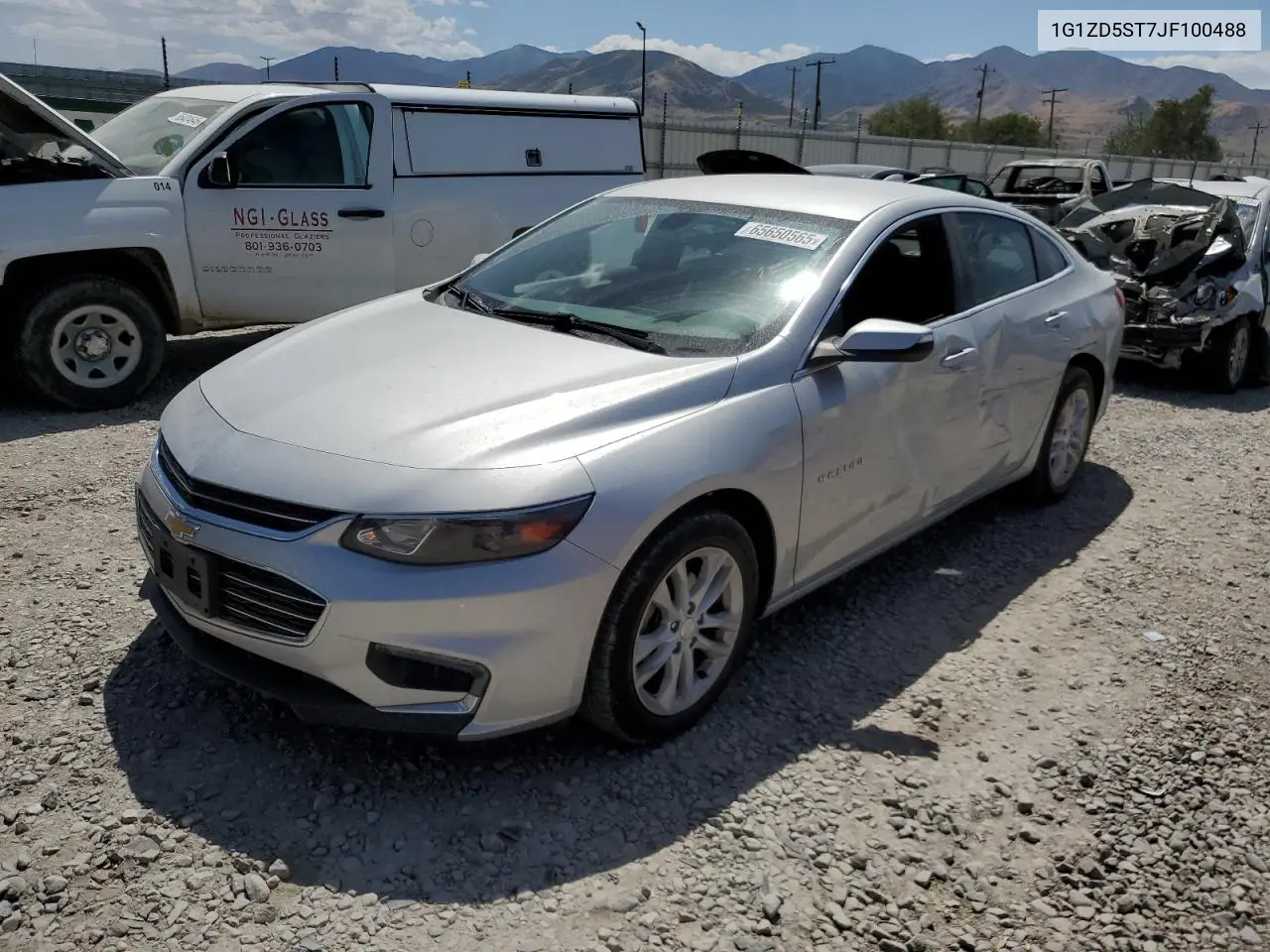 2018 Chevrolet Malibu Lt VIN: 1G1ZD5ST7JF100488 Lot: 65650565