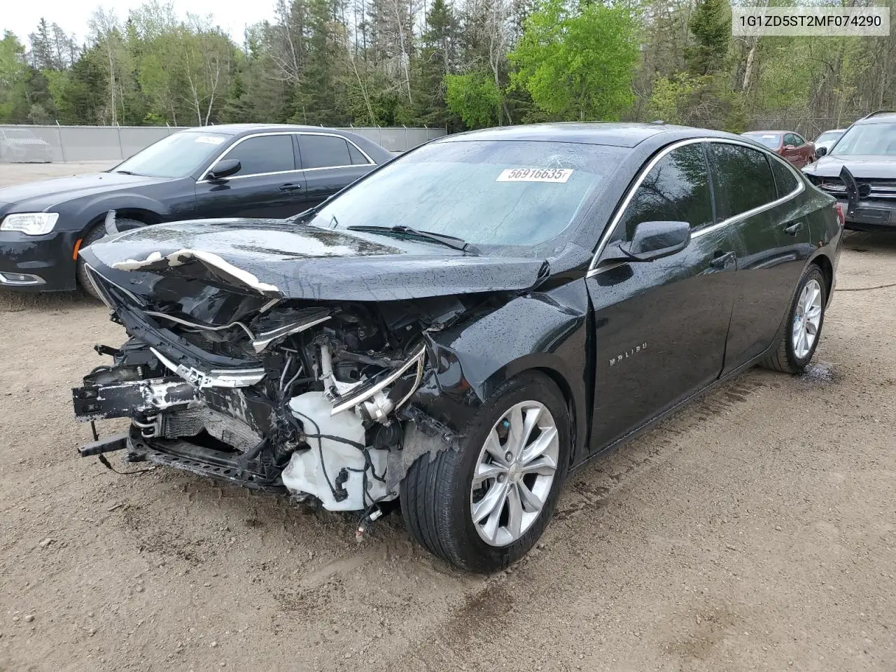2021 Chevrolet Malibu Lt VIN: 1G1ZD5ST2MF074290 Lot: 56916635