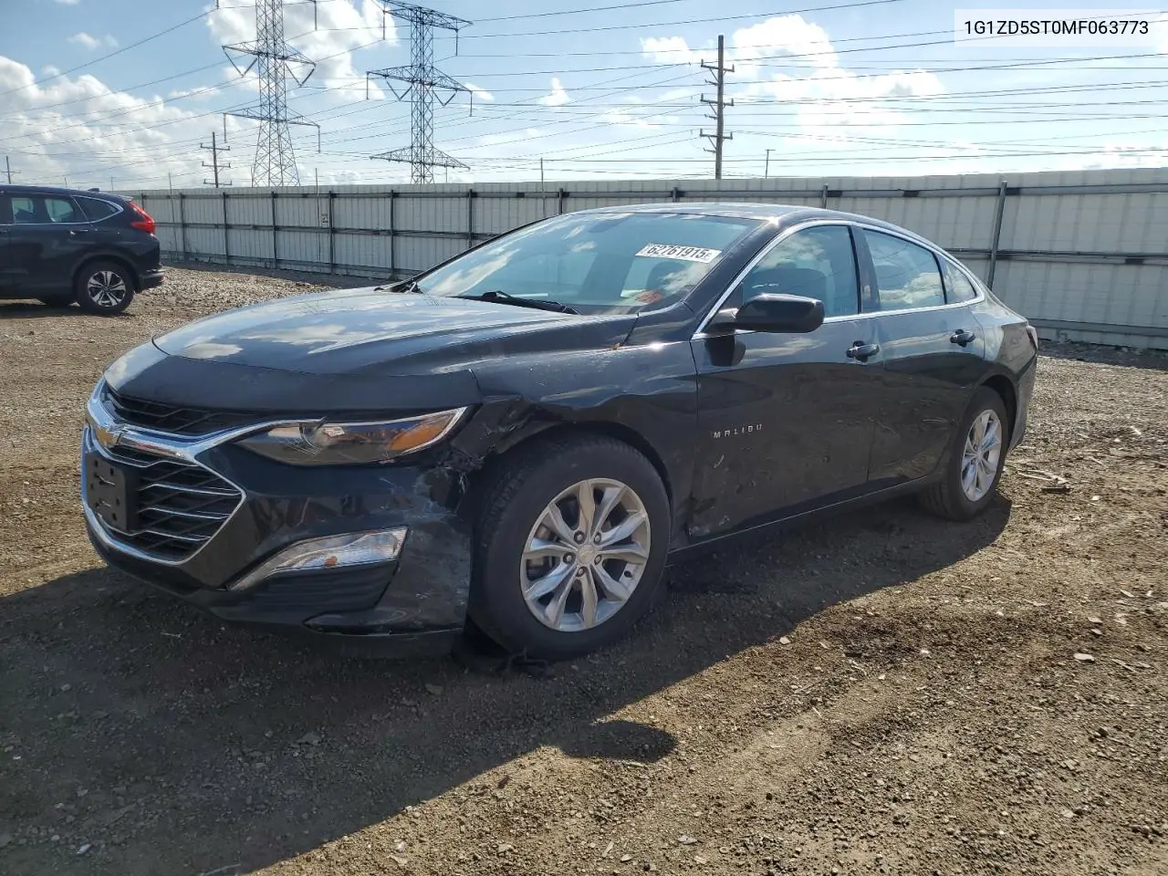 2021 Chevrolet Malibu Lt VIN: 1G1ZD5ST0MF063773 Lot: 62761915