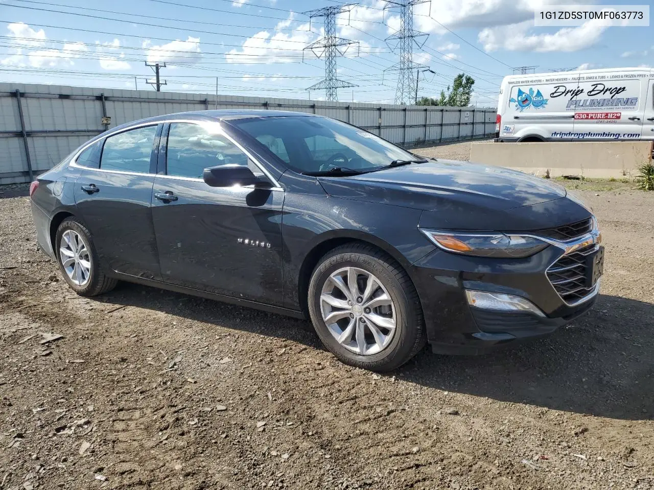 2021 Chevrolet Malibu Lt VIN: 1G1ZD5ST0MF063773 Lot: 62761915