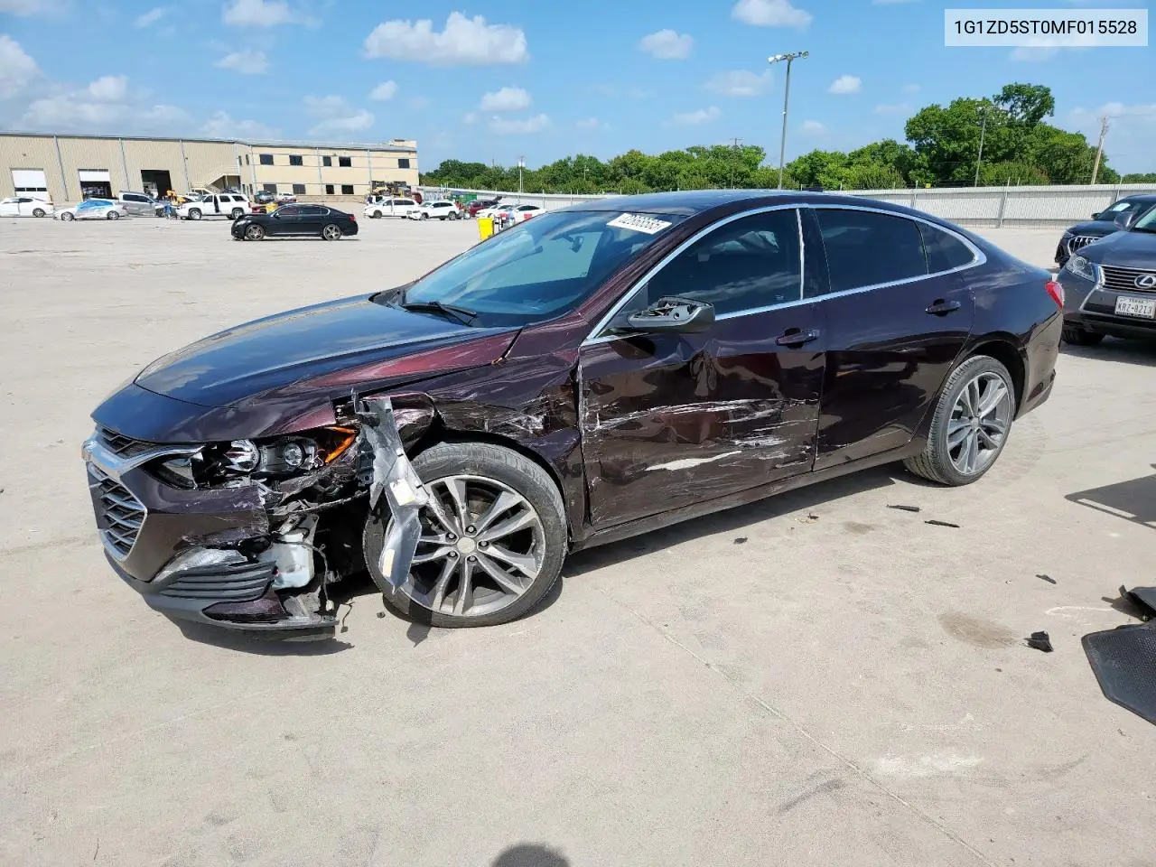 2021 Chevrolet Malibu Lt VIN: 1G1ZD5ST0MF015528 Lot: 62868585