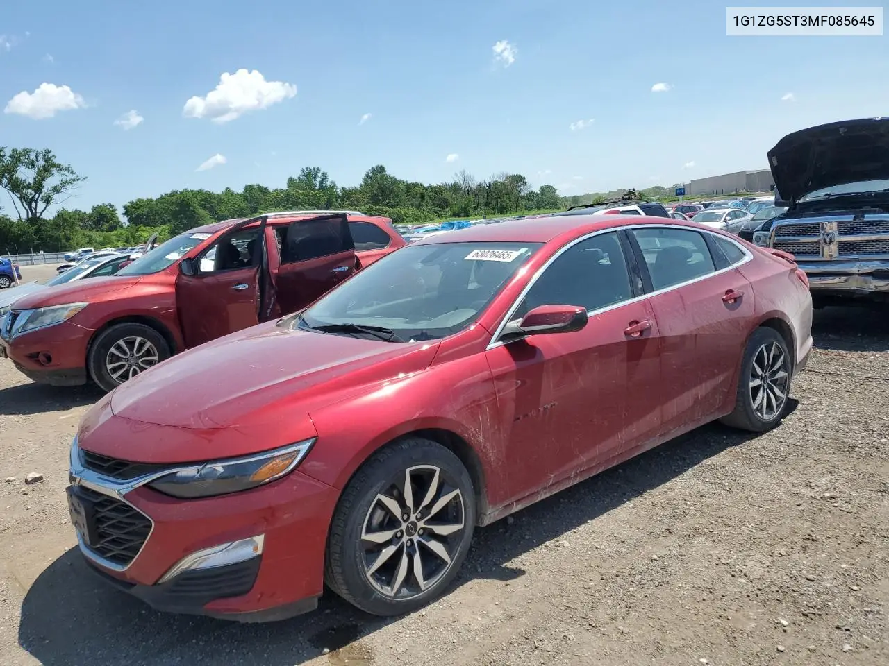 2021 Chevrolet Malibu Rs VIN: 1G1ZG5ST3MF085645 Lot: 63026465