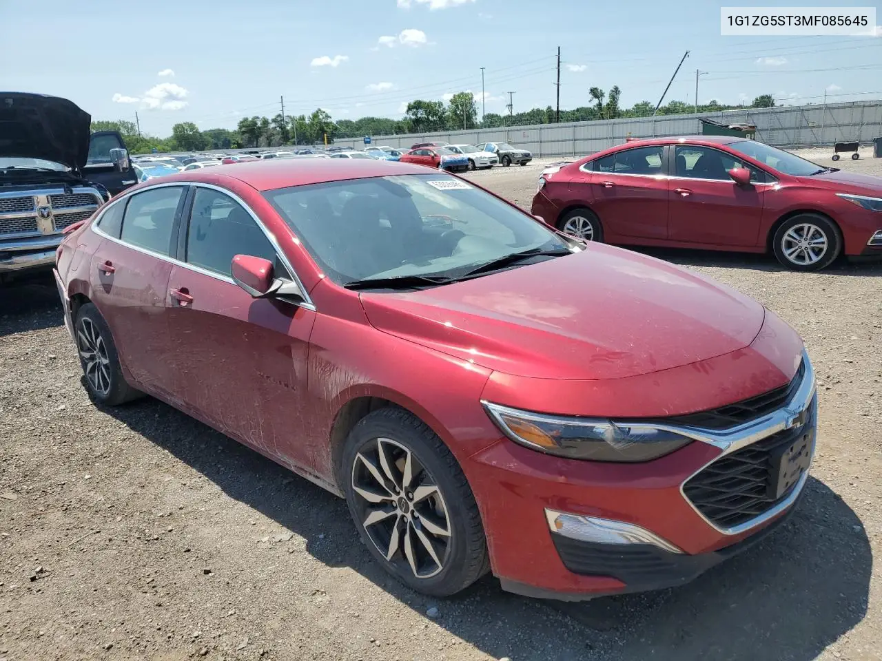 2021 Chevrolet Malibu Rs VIN: 1G1ZG5ST3MF085645 Lot: 63026465