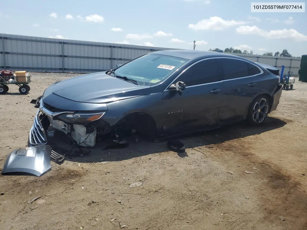 2021 Chevrolet Malibu Lt VIN: 1G1ZD5ST9MF077414 Lot: 63210785