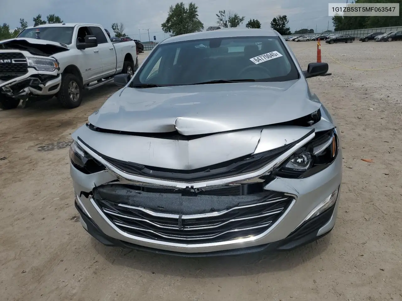 2021 Chevrolet Malibu Ls VIN: 1G1ZB5ST5MF063547 Lot: 64770045