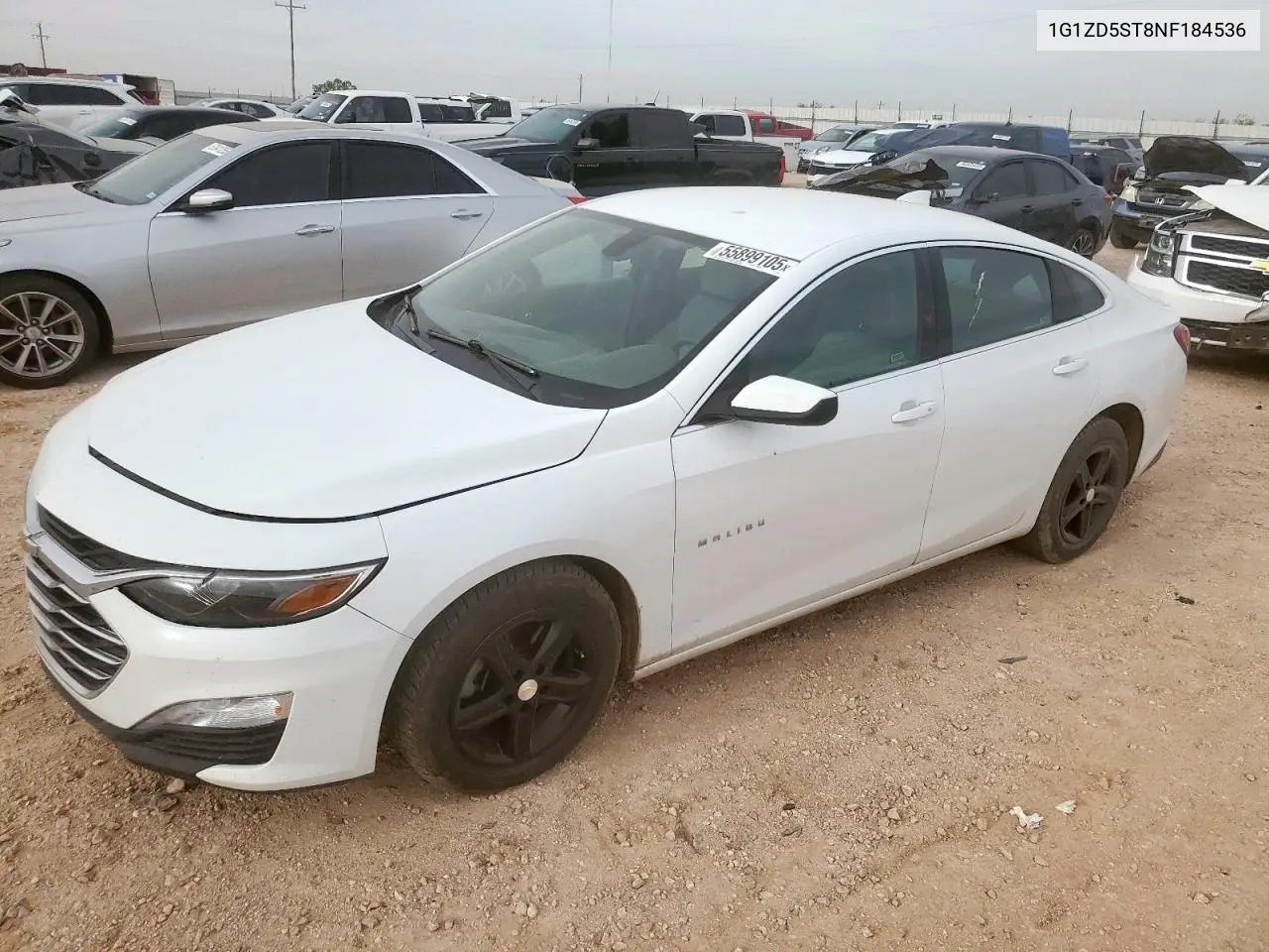 2022 Chevrolet Malibu Lt VIN: 1G1ZD5ST8NF184536 Lot: 55899105