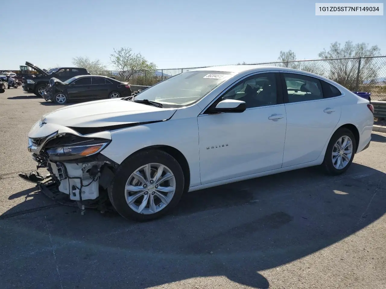 2022 Chevrolet Malibu Lt VIN: 1G1ZD5ST7NF149034 Lot: 56204515
