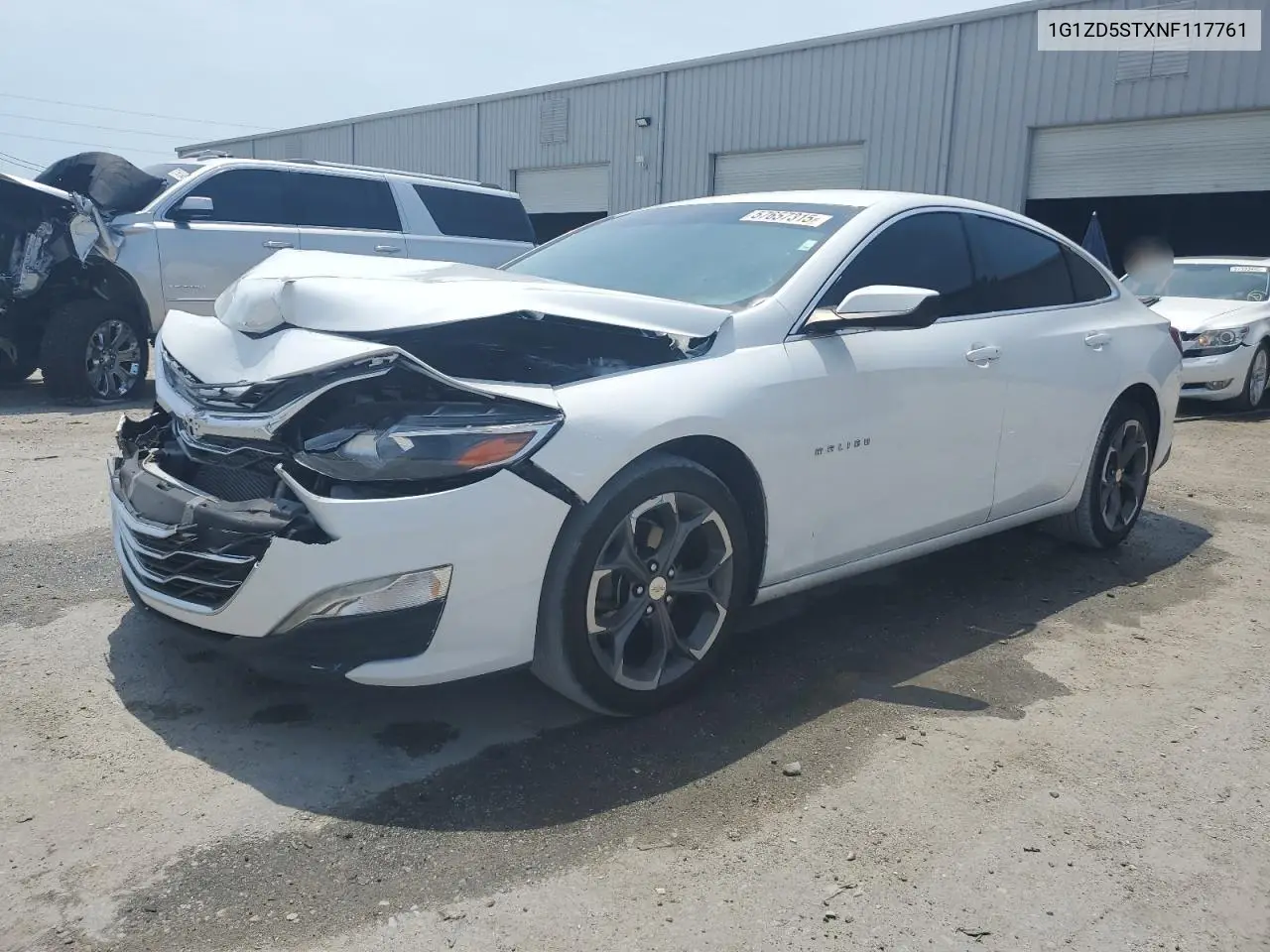 2022 Chevrolet Malibu Lt VIN: 1G1ZD5STXNF117761 Lot: 57657315